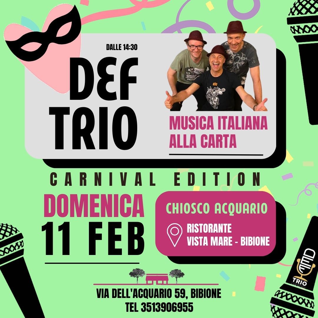festa di carnevale col def trio